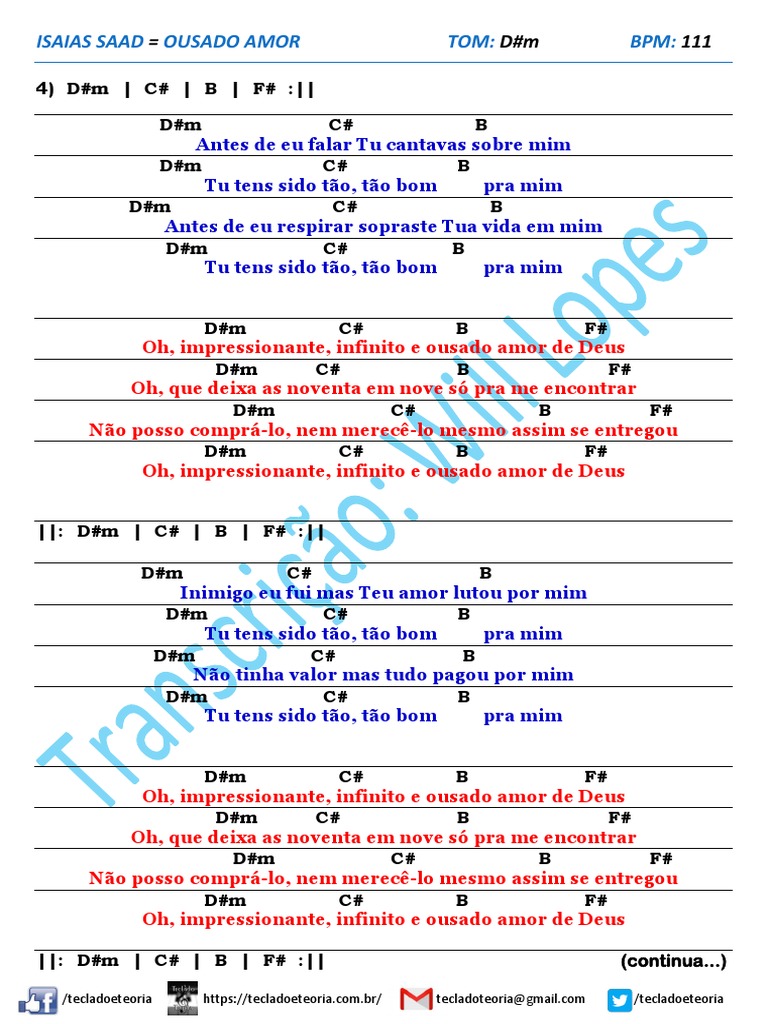 Cifra - Isaías Saad - Ousado Amor, PDF