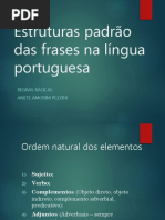 Padrões frasais básicos