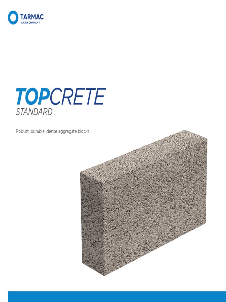 Topcrete Dense Aggregate Block Overview | PDF | Wall | Brick