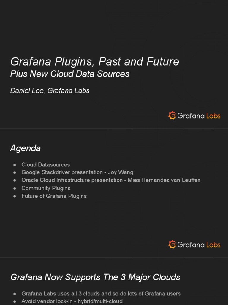 Grafana Plugins, Past and Future: Plus New Cloud Data Sources | PDF ...