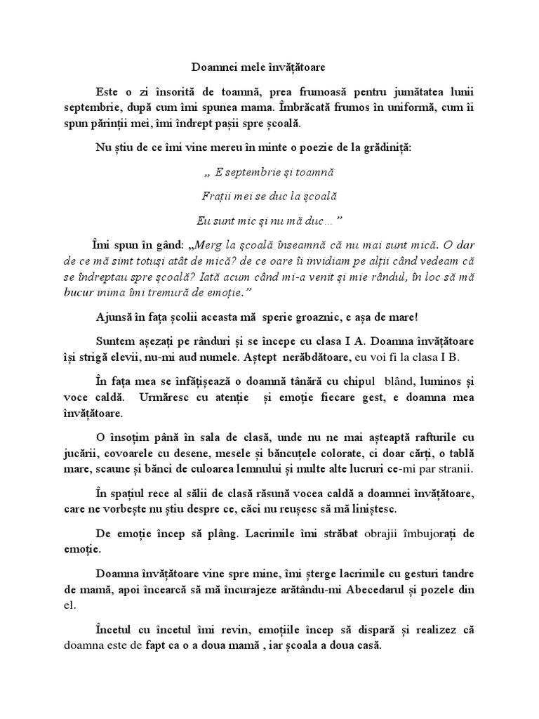 Doamnei Mele Invățătoare