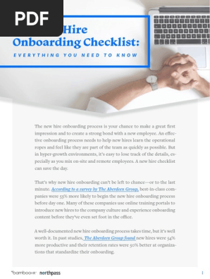 The New Hire Onboarding Checklist - Everything You Need to Know