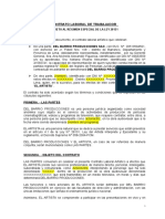 Contrato de Artista Mayor de Edad - Perú.