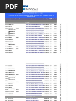 ナチ Compilado Lista de Precios Agosto 2020 | PDF | Ingeniería de