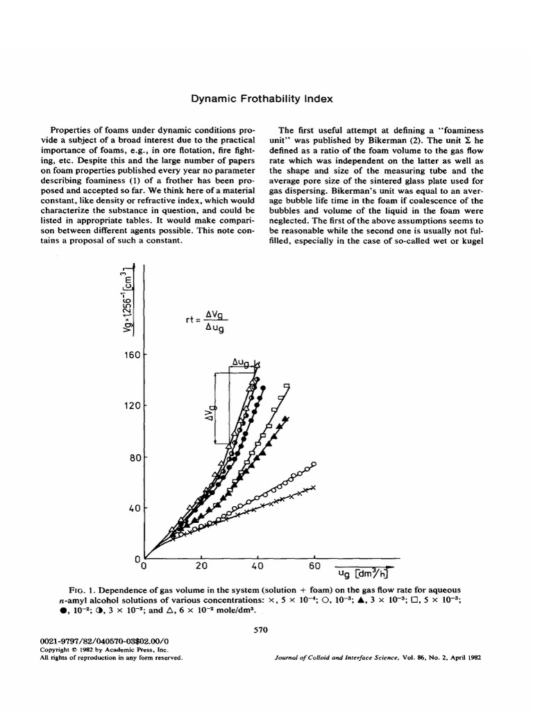 Dynamic Frothability Index | PDF | Foam | Solution