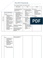 The SETT Framework: Student: Arianna (2 Grade) Date: April 14, 2019 Student Environment Task Tools