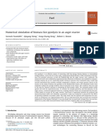 Simulación Numérica de La Pirólisis Rápida de Biomasa en Un Reactor Sinfín