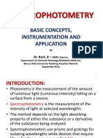 Spectrophotometry: Basic Concepts, Instrumentation and Application