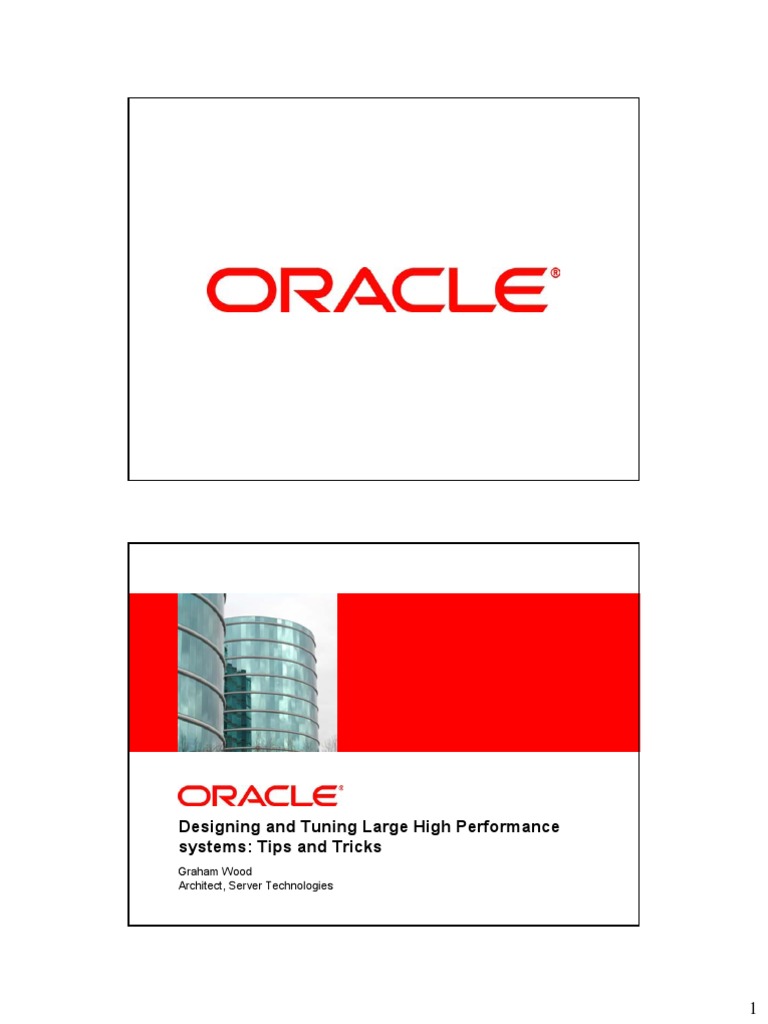 High Performance Database Tuning Guide | PDF | Scalability | Oracle ...