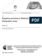 Budgeting According To Wildavsky: A Bibliographic Essay: Jones, L.R