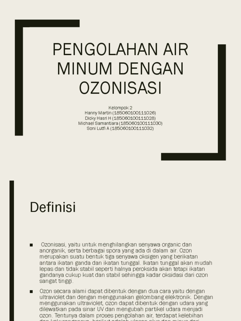 Ozonisasi | PDF