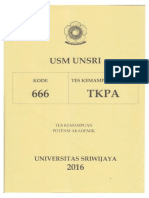 Soal Tkpa Usm Unsri 2016 PDF