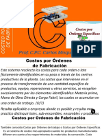 Costos Por Ordenes de Fabricación