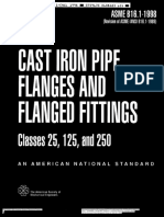 Asme b16.1 - Cast Iron Pipe Flanges and Flanged Fittings (1998)