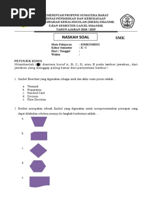 Soal Simkomdig Sem 1 2018 2019 Docx