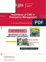 Keynote Lecture. Importance of CME in Emergency Management (Dr. Dr. Eugenius Phyowai Ganap, SP - OG (K) ) PDF