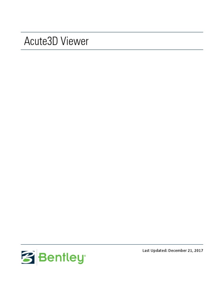 Acute3D Viewer User Guide | PDF | Stereoscopy | 3 D Modeling