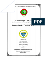 A Mini-Project Report Course Code: 17AE4DCAP-I: "Model of Air-Compressor Using A Syringe"
