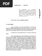 PL_Senado_76.2015(Arquivado Por Fim Da Legislatura)_Parecer Simone Tebet