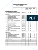 Plan de Estudios Lic en Comunicación Social PDF