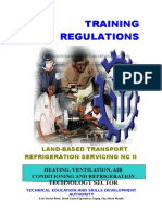 Training Regulations: Land-Based Transport Refrigeration Servicing NC Ii