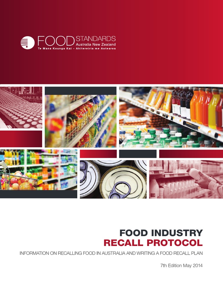 FSANZFoodRecallProtocol2014 PDF | PDF | Food Safety | Foods