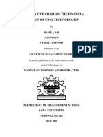 Comparative Financial Study of Uniq Technologies