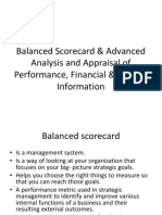 Balanced Scorecard & Advanced Analysis and Appraisal of Performance, Financial & Related Information
