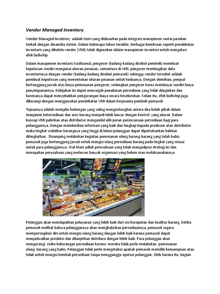 Memahami Vendor Managed Inventory | PDF