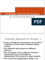 Software Testing Strategies: by Lecturer Tahir Maqsood