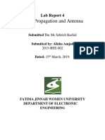 Wave Propagation and Antenna: Lab Report 4