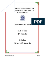MA English Syllabus Aurangabad University