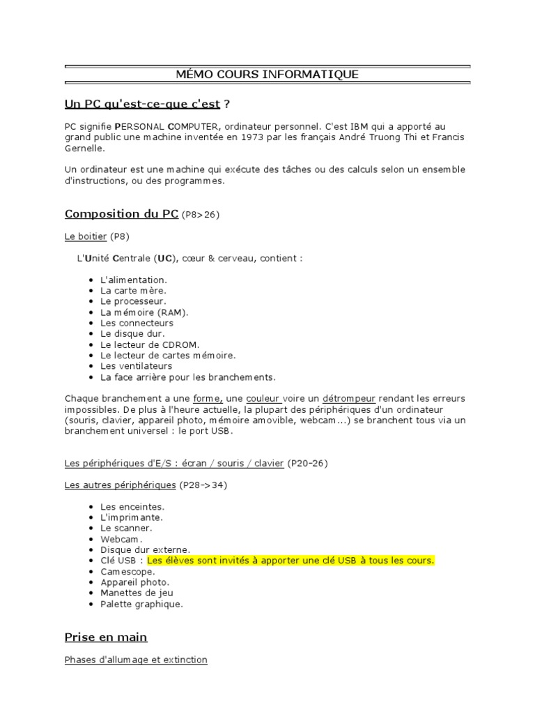 Guide Complet du PC et de Windows | PDF | Clavier d'ordinateur ...