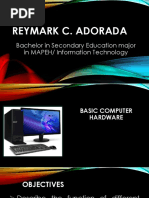 Reymark C. Adorada: Bachelor in Secondary Education Major in MAPEH/ Information Technology