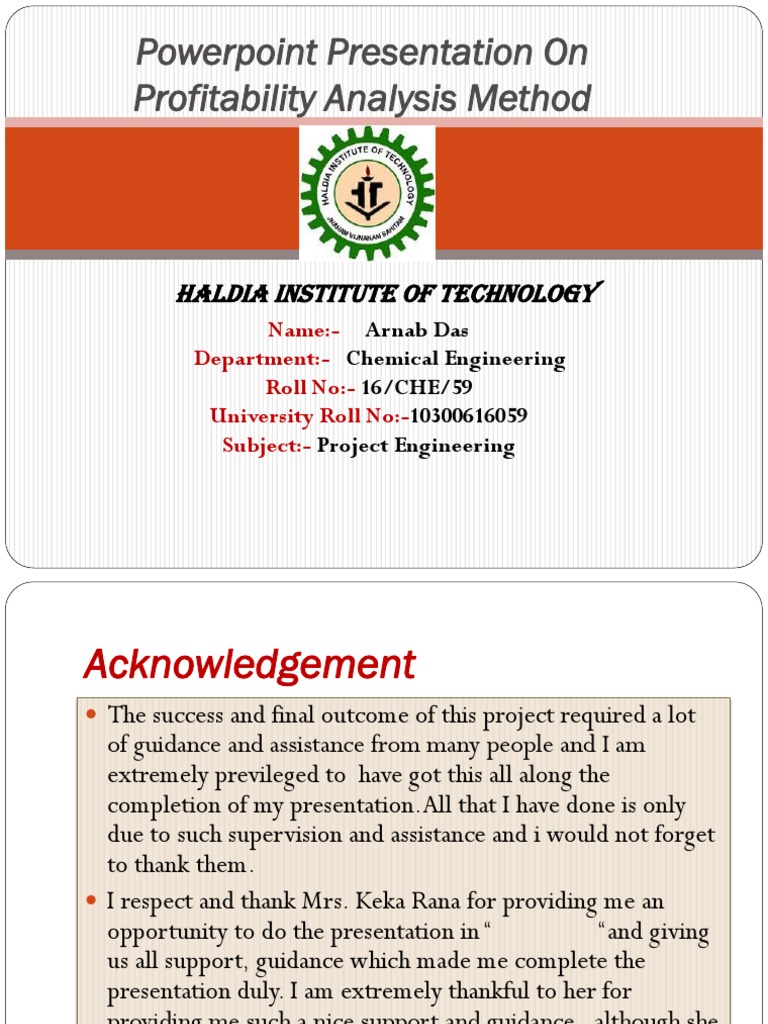 Powerpoint Presentation On Project Engineering | PDF | Return On ...