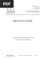 Scrum Master Exam Sample Questions