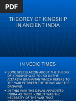 Theorey of Kingship in Ancient and Medieval India