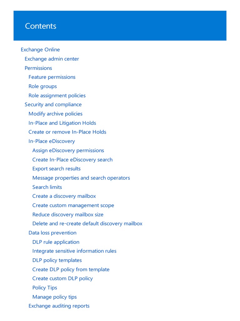 Office 365 Exchange Guide Pdf Pdf Microsoft Exchange Server Microsoft Outlook