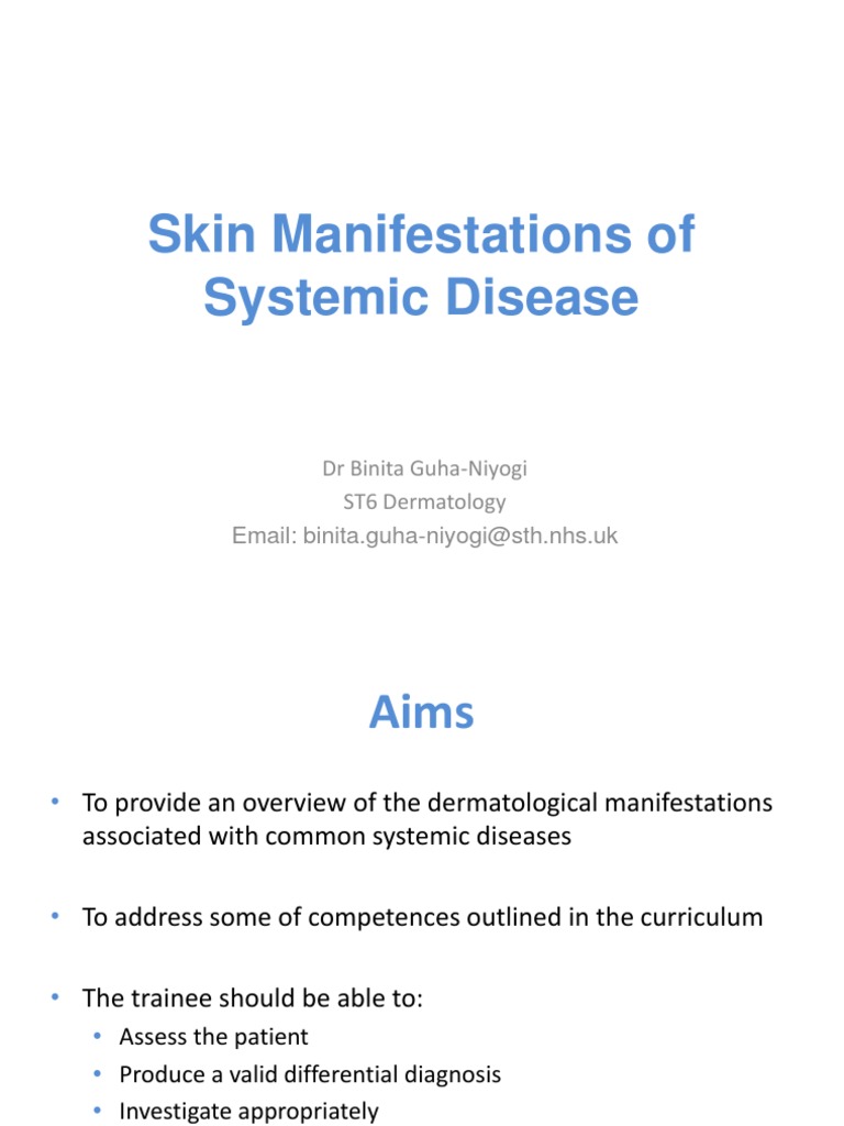 Skin Manifestations of Systemic Diseases | PDF | Systemic Lupus ...