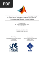 A Hands On Introduction To MATLAB: Accompanying Manual, Second Edition