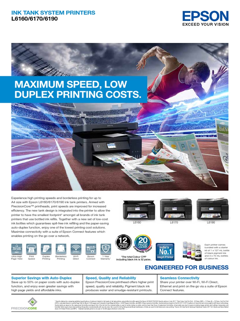 epson l6190 printer specification pdf