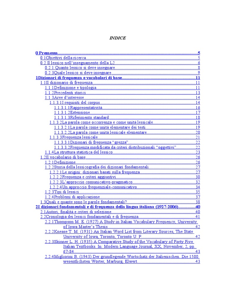 Dizionari Di Frequenza Pdf