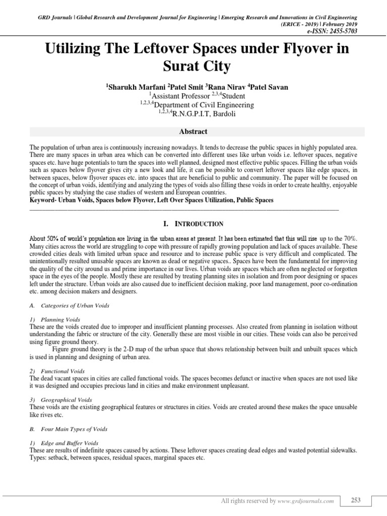 Utilizing The Leftover Spaces Under Flyover in Surat City | PDF | City ...