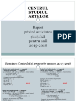 Raport Proiect Centrul Studiul Artelor IPC 2015-2018