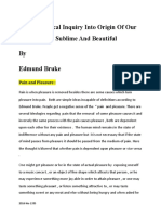 A Philosophical Enquiry of Edmund Bruke's Ideas of Pain and Pleasure, of The Sublime, of Power, of Terror and Vastness and Others.