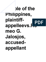 People of The Philippines, Plaintiff-Appelleevs - Ro Meo G. Jalosjos, Accused - Appellant