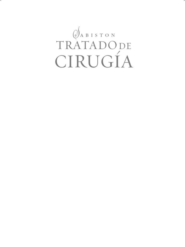Sabiston Tratado de Cirugia PDF | PDF | Doctor Of Medicine | Medical School