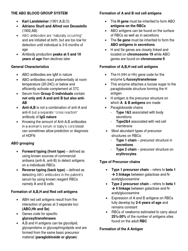Understanding the ABO Blood Group System | PDF | Blood Type | Antibody