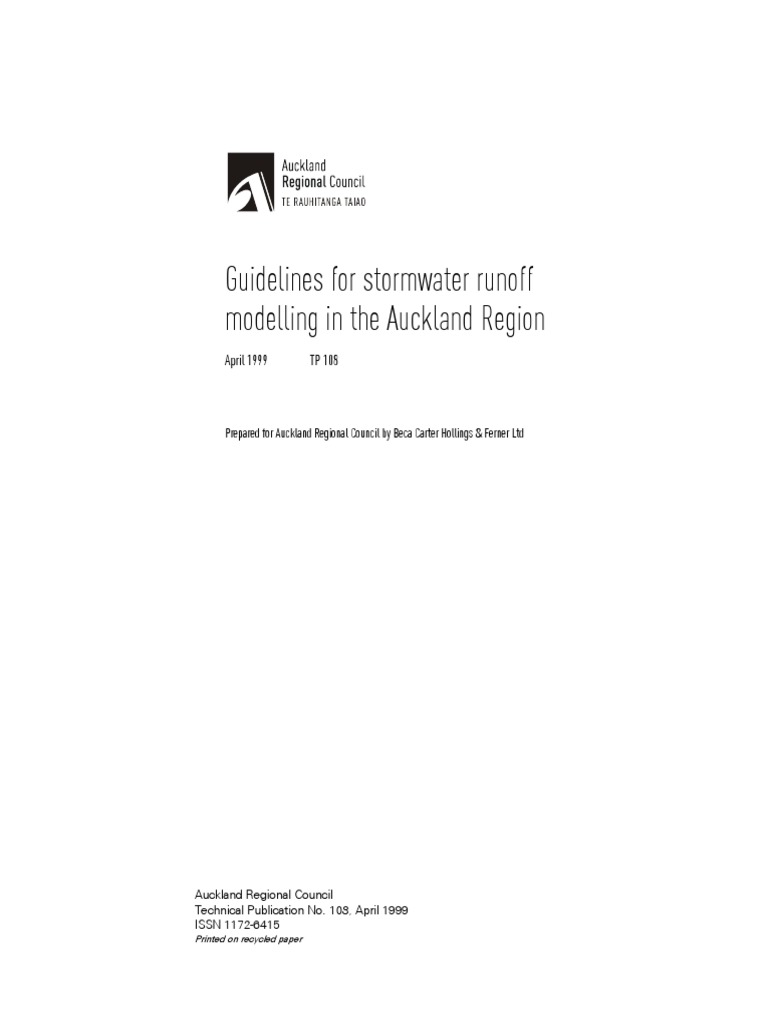 TP 108 Stormwater Runoff Guidelines | PDF | Surface Runoff | Drainage Basin