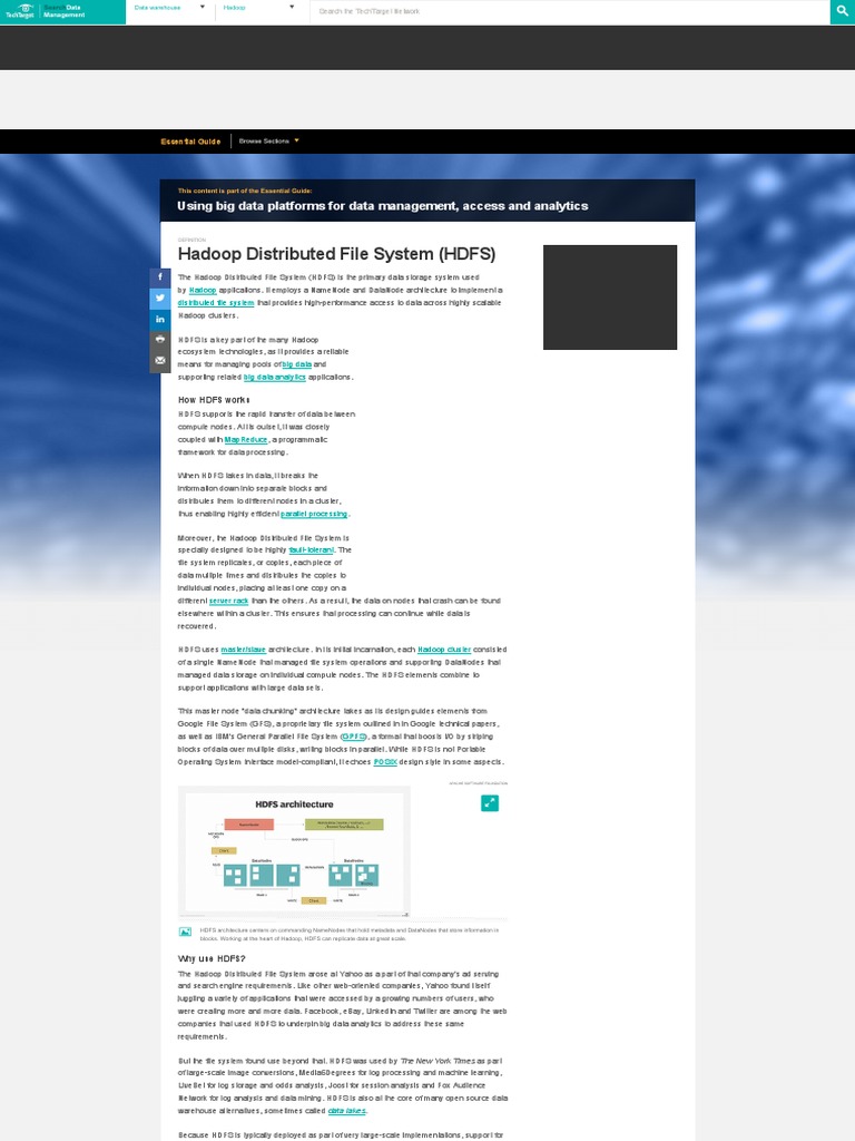What Is Hadoop Distributed File System (HDFS) PDF | PDF | Apache Hadoop ...
